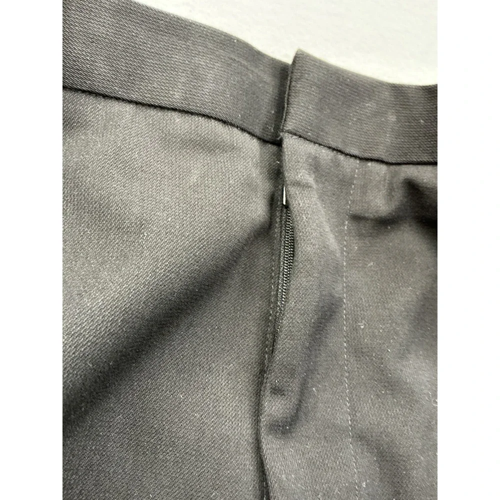 J. Ferrar Dress Pants Mens 38x32 Black Flat Front Straight‎ Leg Business Formal